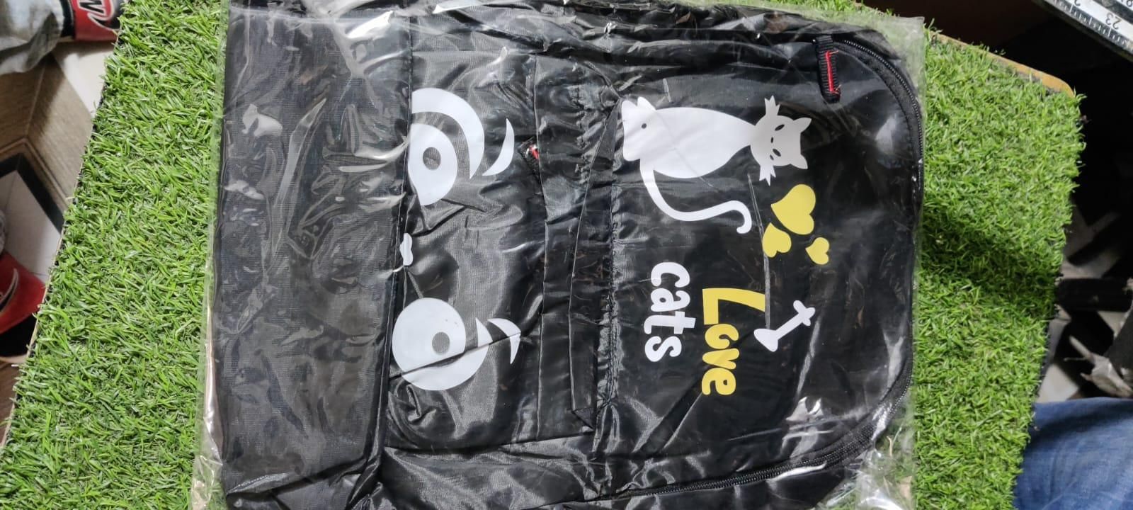 Baby cats Printed Black bag Package