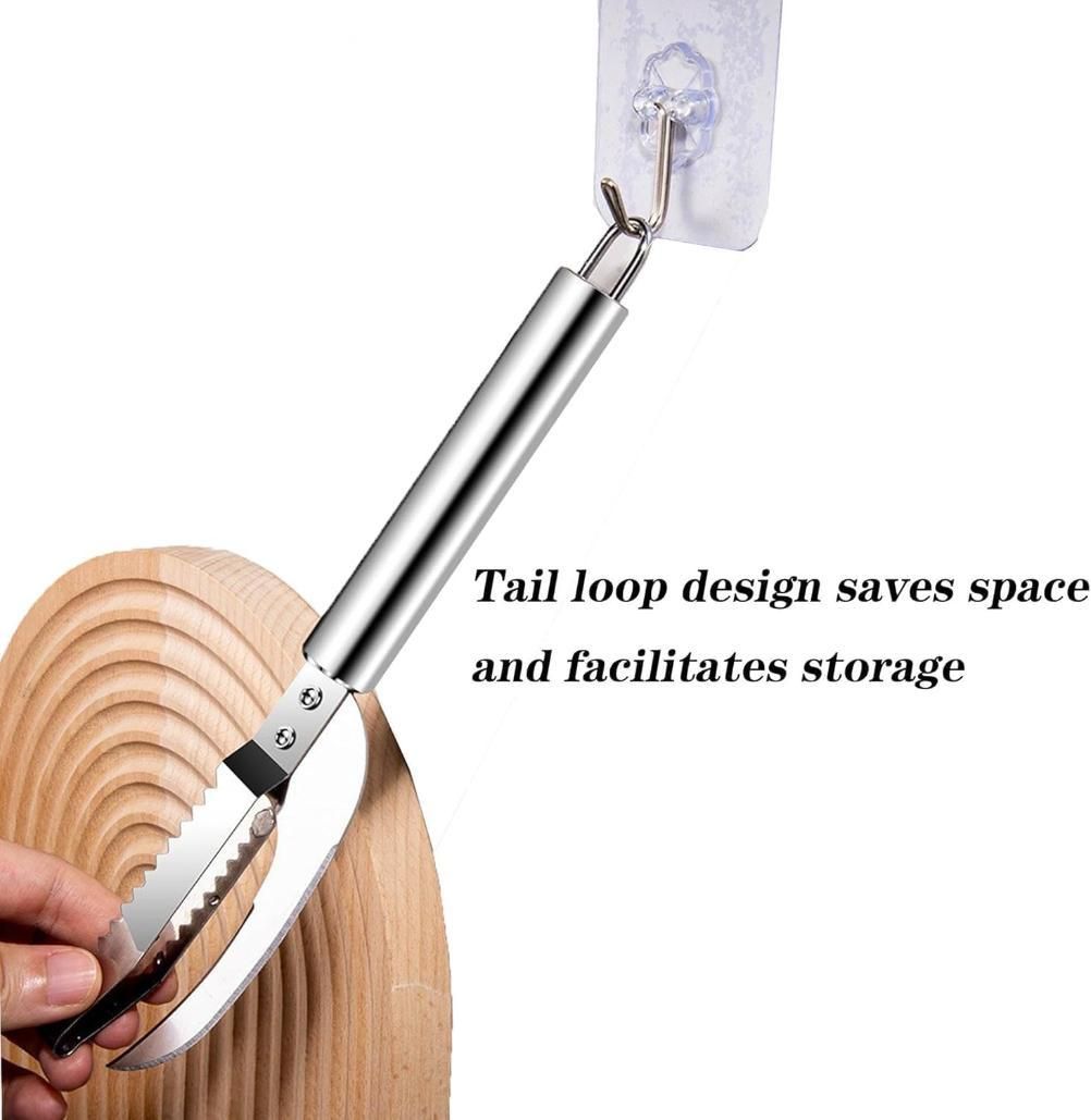 3-in-1 Stainless Steel Fish Scaler Remover Knife