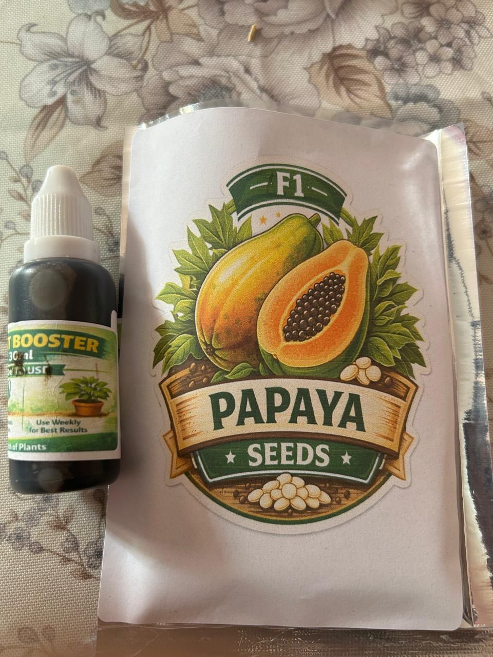 Hybrid Dwarf Papaya Seeds and Free Plant Growth Serum